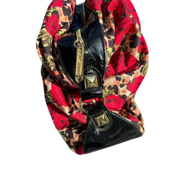 Betsey Johnson Weekender Satchel Duffle Zip Handbag Misty Roses HTF Print - Picture 5 of 9